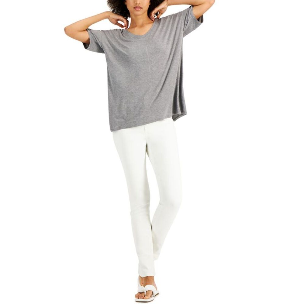 Style & Co Drapey V Neck Short Sleeve T-Shirt